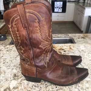 Vintage Lucchese Dark brown Boots MENS size 11